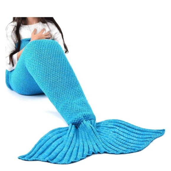 NWT Crochet Mermaid Tail Blanket | Adult Size - Picture 1 of 5